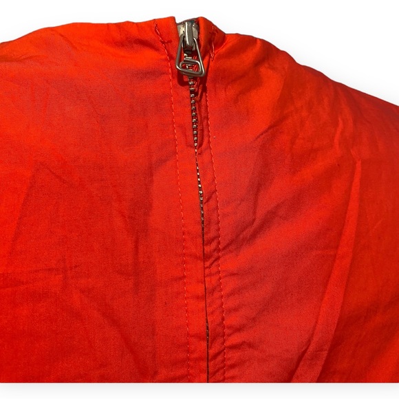 GAP 100% Cotton Red Orange Sleeveless A-line Dress Size 12 - Picture 7 of 11